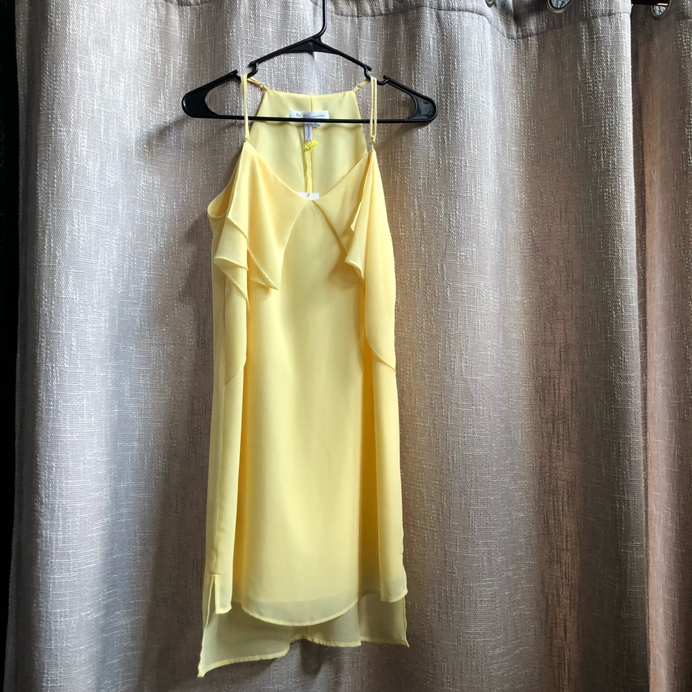 BCBGeneration pale lemon shift dress